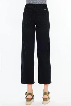 Victoria Ultra High Rise Cropped Wide Leg - BLACK