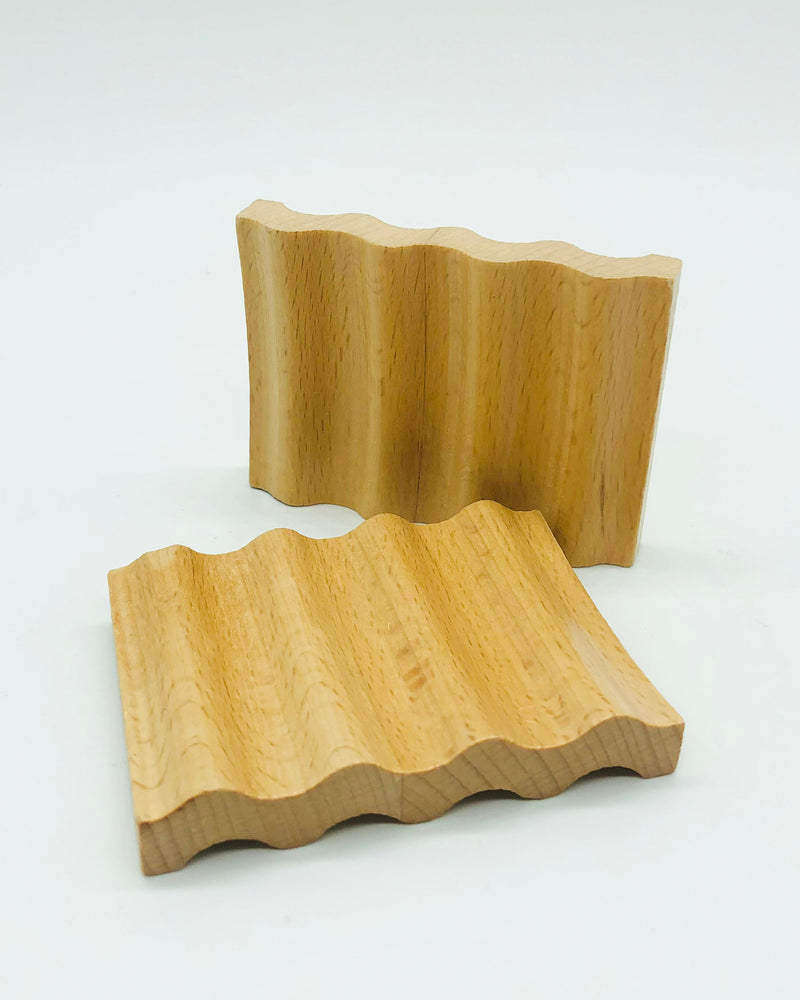 Wavy Wooden Soap Dish