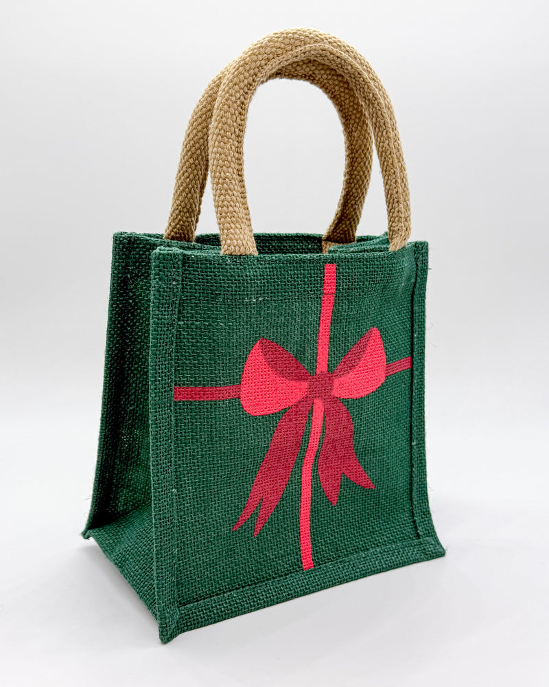 Christmas Bow - Petite Gift Tote
