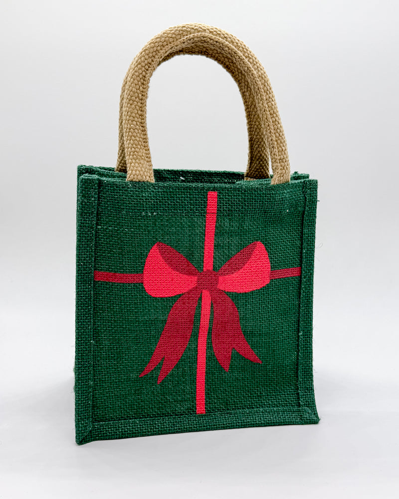 Christmas Bow - Petite Gift Tote