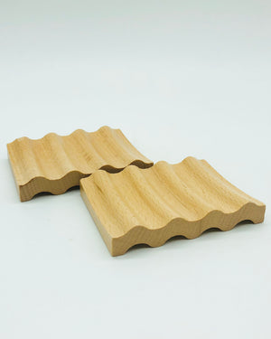 Wavy Wooden Soap Dish