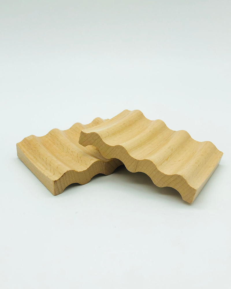 Wavy Wooden Soap Dish