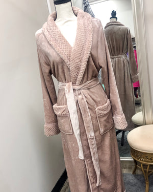 Plush Soft Warm Fleece Robe - Pink