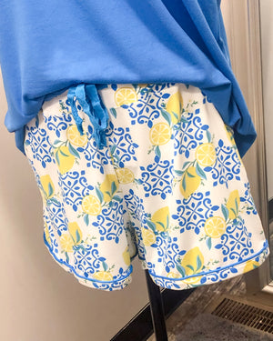 Sleepless in Santorini - Pajama Shorts