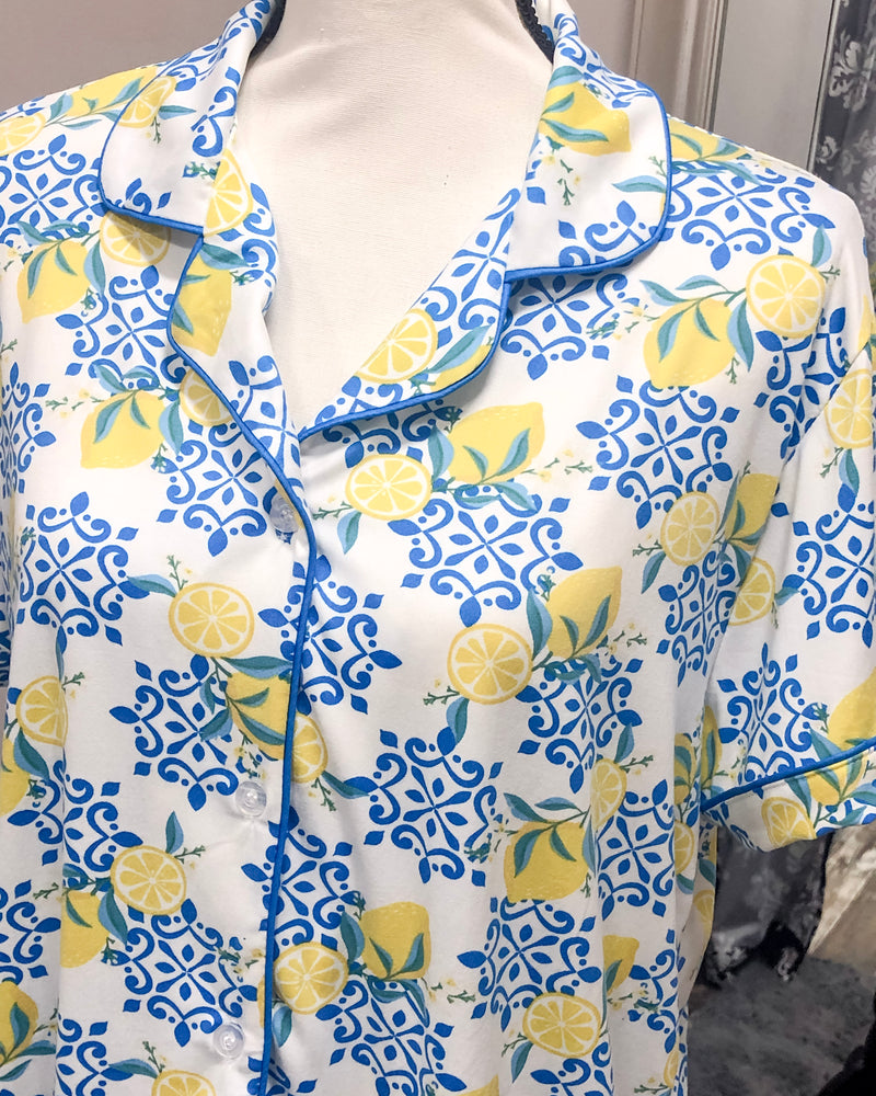 Sleepless in Santorini - Button Up Shirt