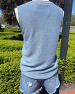 Sleeveless Sweater - Light Blue