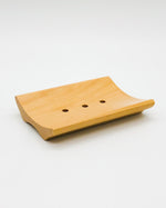 Soap Dish - Curved Bamboo Small
