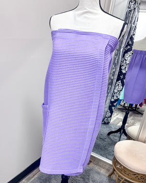 Waffle Spa Bath Wrap - Lavender