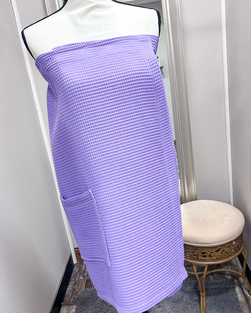 Waffle Spa Bath Wrap - Lavender