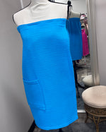 Waffle Spa Bath Wrap - Turquoise