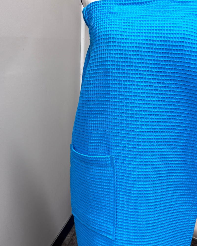 Waffle Spa Bath Wrap - Turquoise