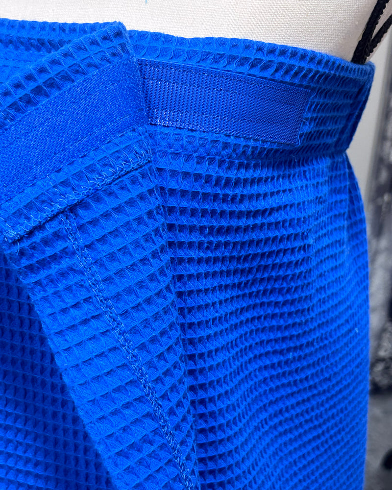 Waffle Spa Bath Wrap - Lapis Blue