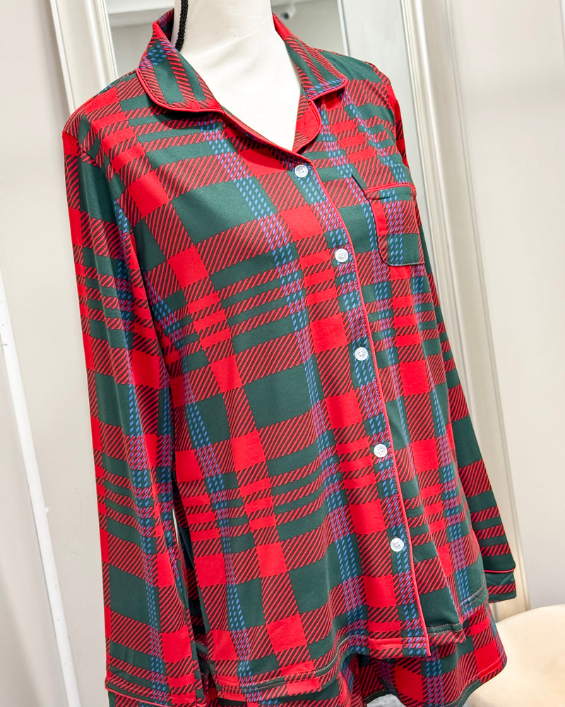 Telluride Plaid - Button Up Sleep Shirt