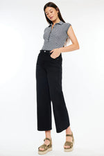 Victoria Ultra High Rise Cropped Wide Leg - BLACK