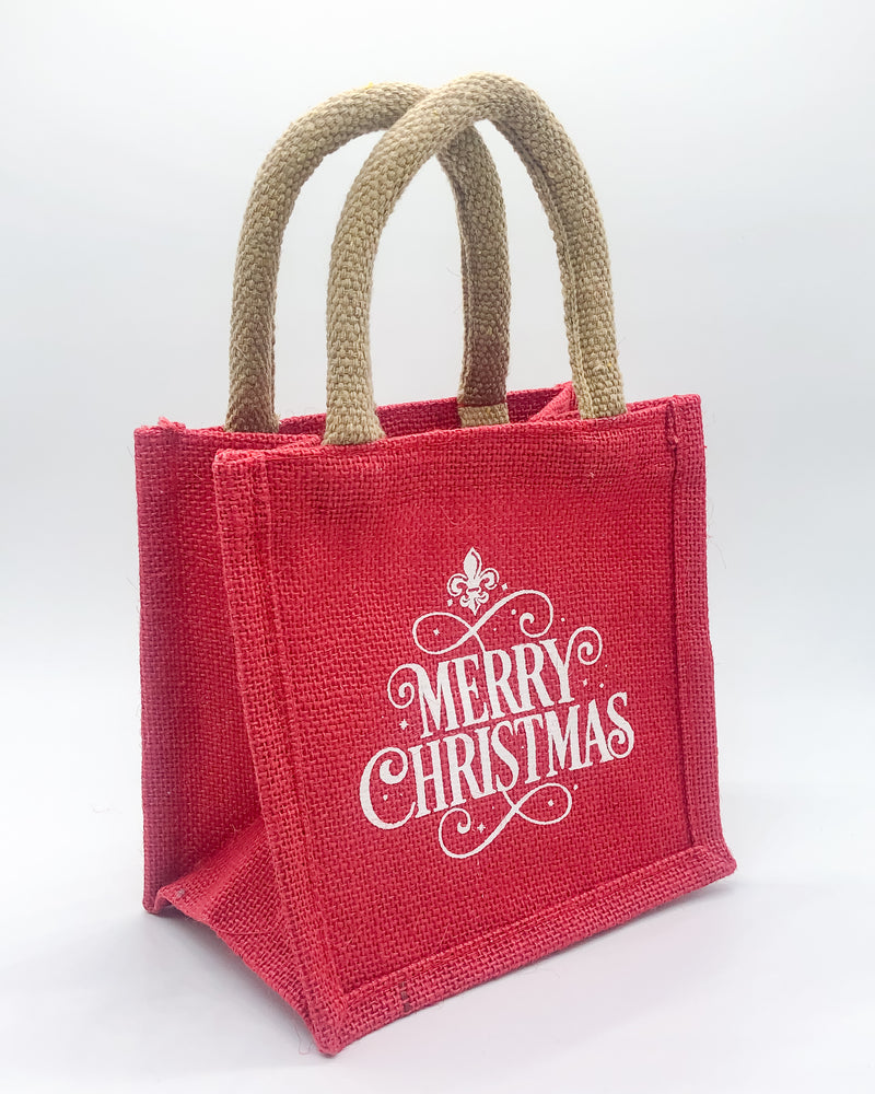 Merry Christmas Fleur - Petite Gift Tote