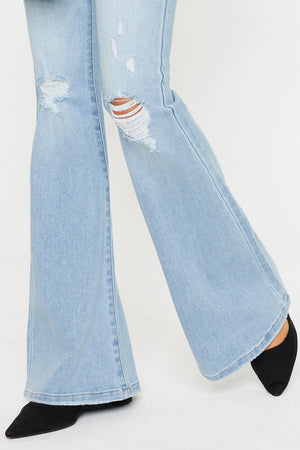 
            
                Load image into Gallery viewer, Odie High Rise Flare Jeans - Light Wash
            
        