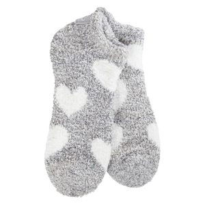 World's Softest Socks - Heart Silver