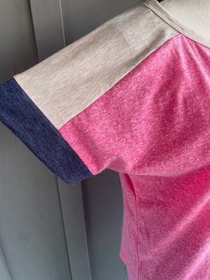 Hot Pink Colorblock Knit Top