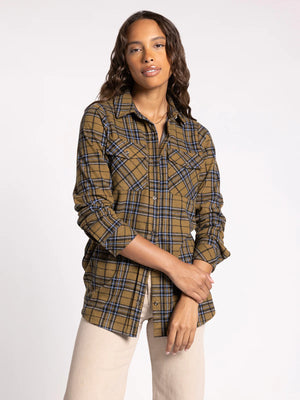 Jasper Tunic - Camel Black Plaid