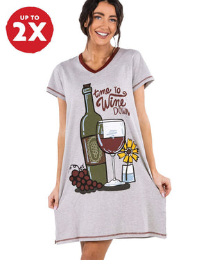Wine Down - Women's Nightshirt