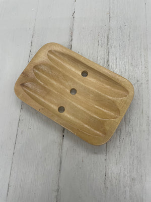 Soap Dish - Wooden Rectangle