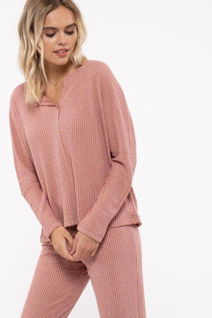 Sienna Waffle Knit Top