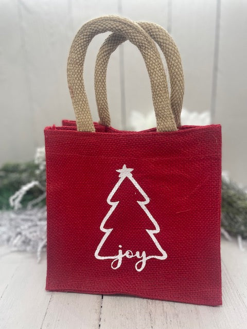
            
                Load image into Gallery viewer, Joy Tree Petite Gift Tote Red/White
            
        