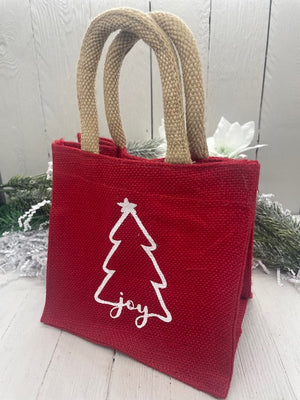 
            
                Load image into Gallery viewer, Joy Tree Petite Gift Tote Red/White
            
        