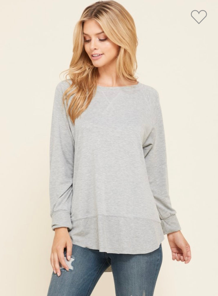 Happy Days Knit Pullover - Heather Grey