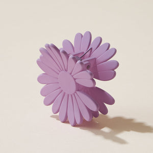 Rubber Coated Flower Claw Hair Clips